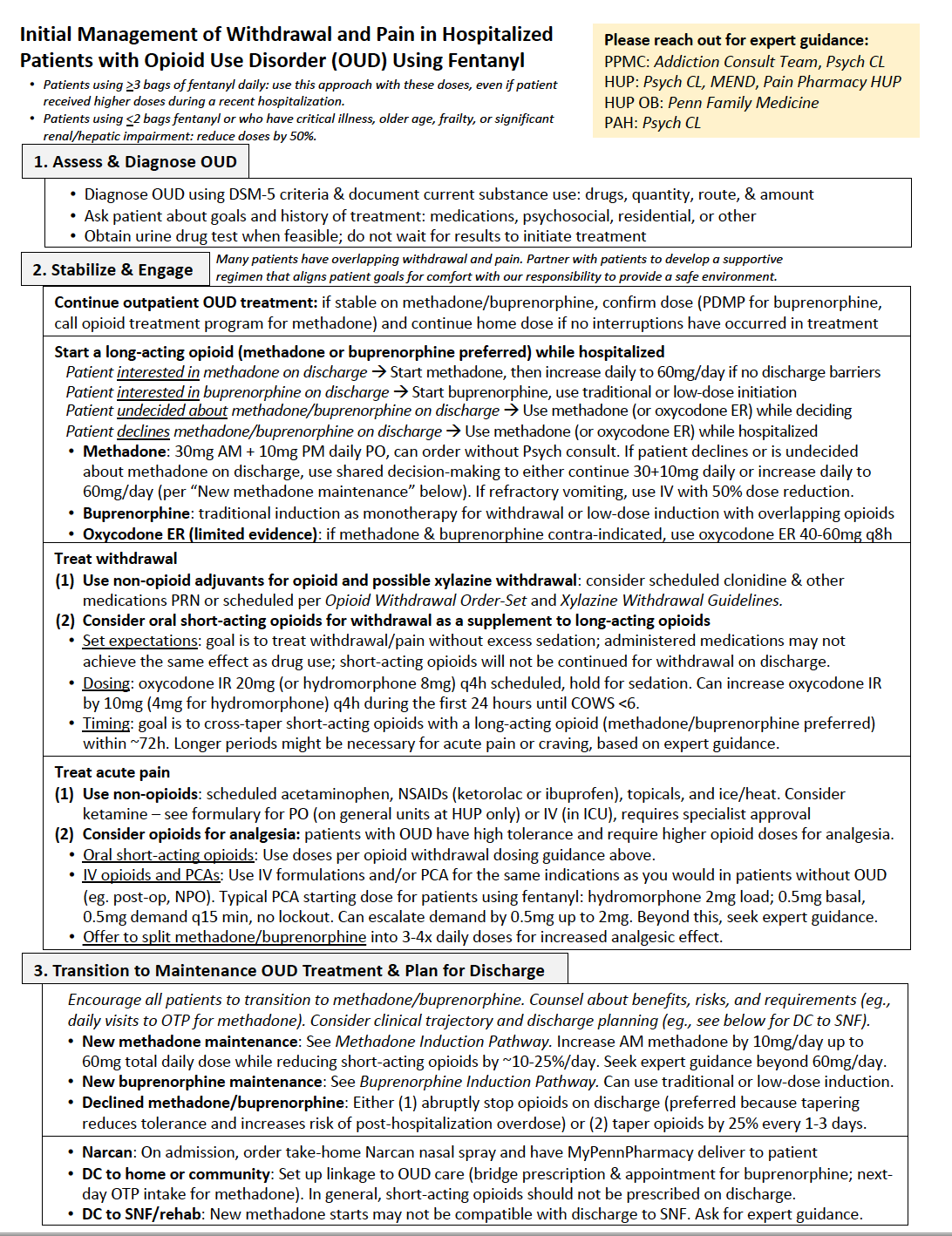 Pain or Opioid Withdrawal in Hospitalized Patients – CAMP